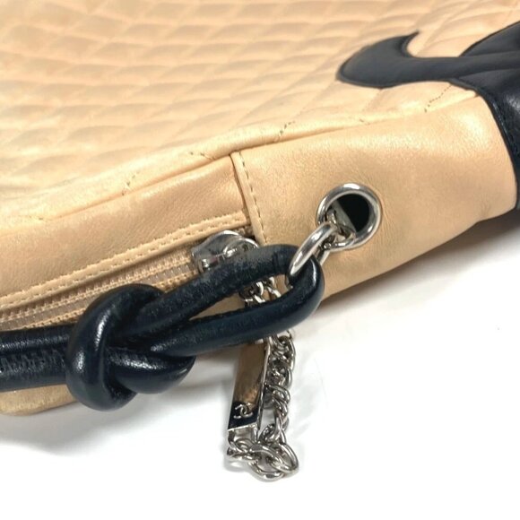 CHANEL Cambon Line CC CC Mark Large Square Crossbody Bicolor Shoulder Bag - Picture 9 of 14